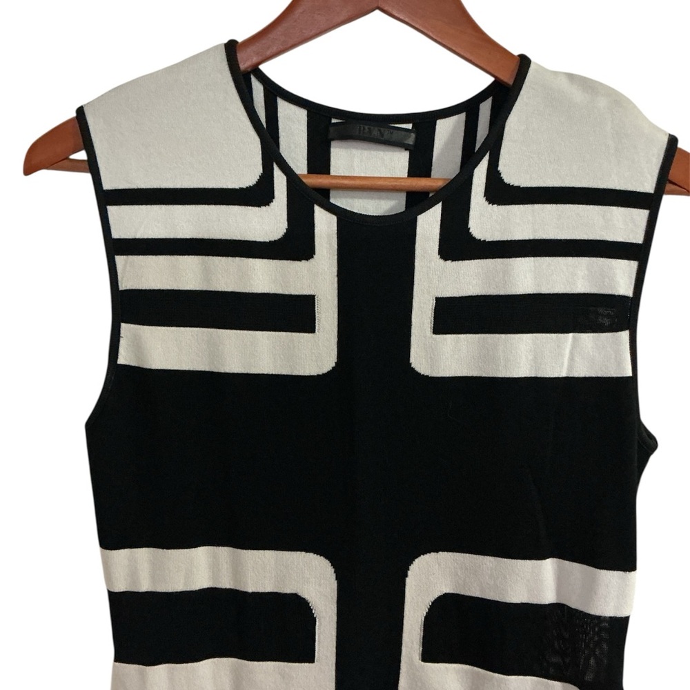 RVN Black and White Graphic Mini Dress size L - Picture 5 of 8